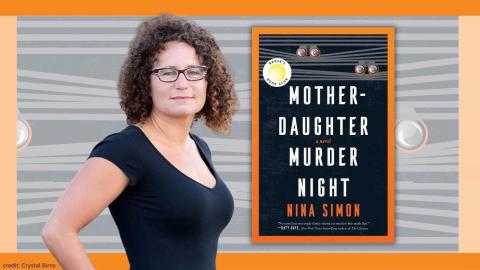 Nina Simon and cover of Mother-Daughter Murder Night