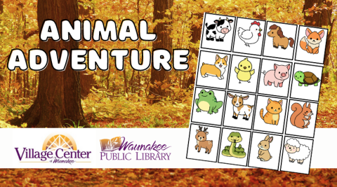 Animal Adventure bingo sheet