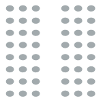 Two sections of rows of chairs with a center aisle.